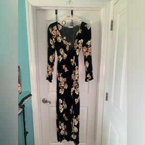 Rokoko Black Maxi Dress with slit